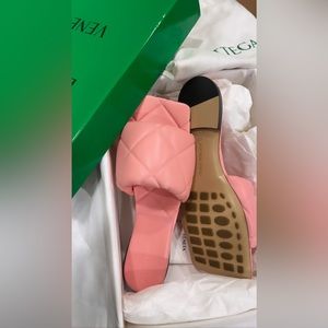Bottega Venetta Pink Leather Lido Slides!